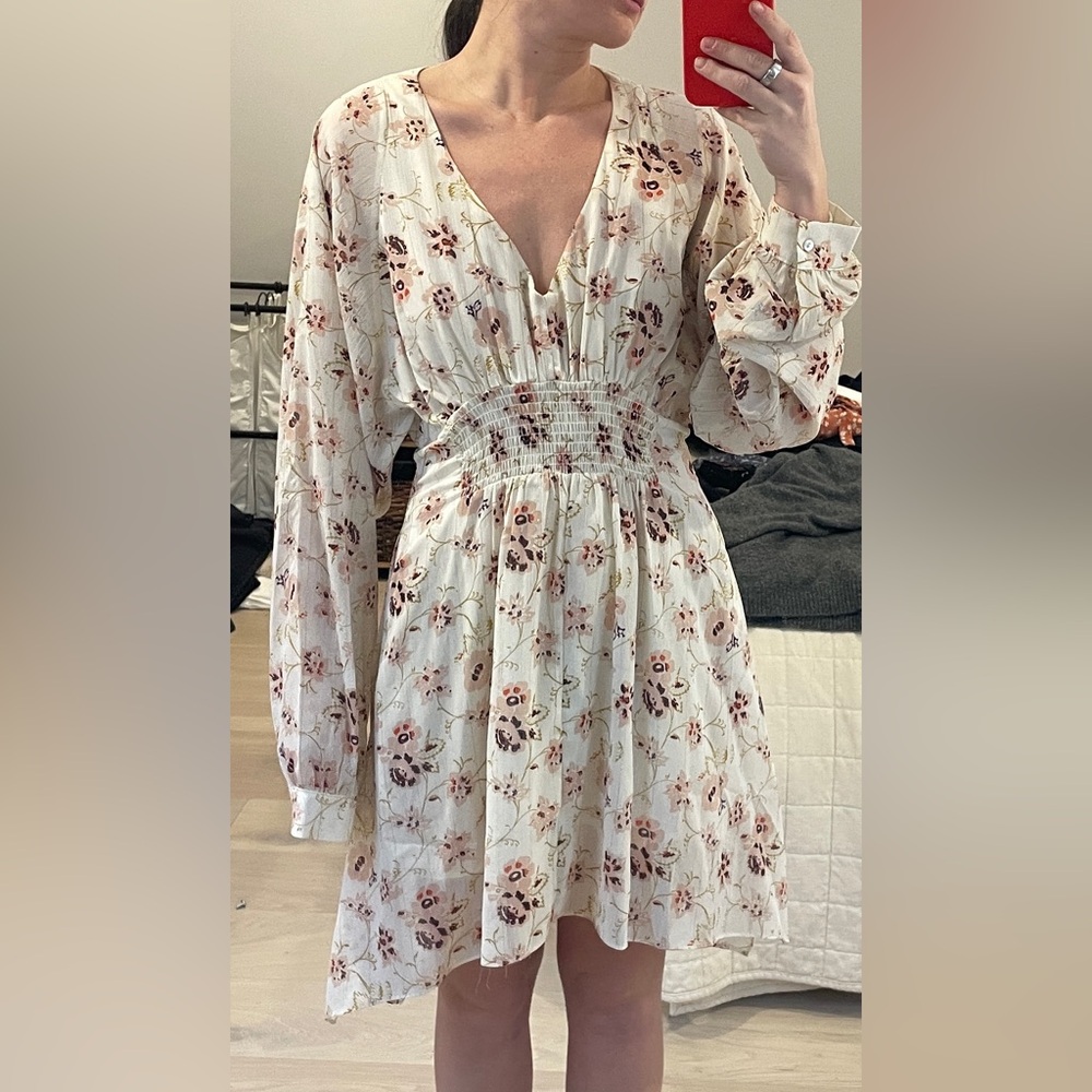 Vici Floral Smocked Waist Dress